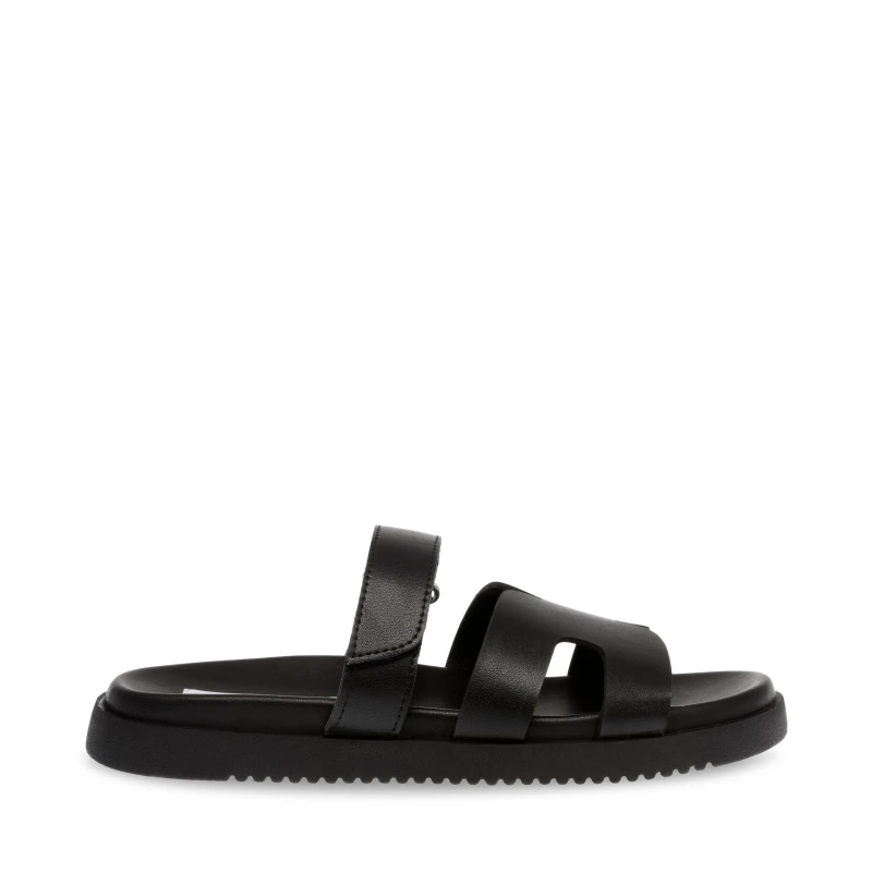 Image of Steve Madden Womens Missile Flat Sandals Black female 7 (40)