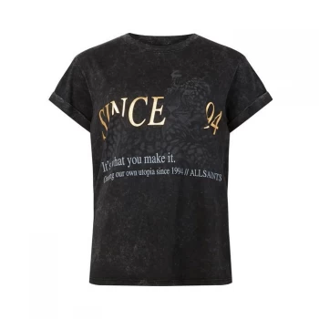 Image of AllSaints Lep Anna Tee - Vintage Black