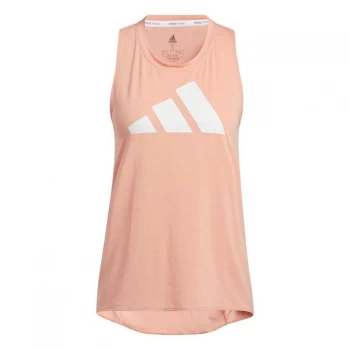 Image of adidas 3-Stripes Logo Tank Top Womens - Ambient Blush / White