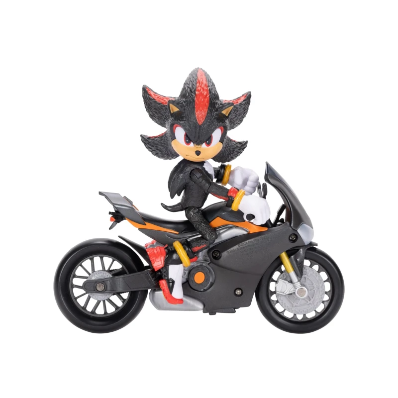 Image of Sega Sonic The Hedgehog 3 Movie 5" Shadow Figure & Motorcycle