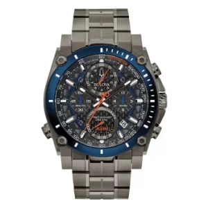 Image of Bulova Precisionist Mens Grey Ion-Plated Bracelet Watch