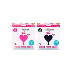 Image of Pack of 2 Netflix Sex Education x FLO Black and Pink Period-Proof...