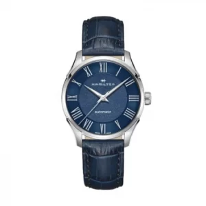 Image of Hamilton Jazzmaster Automatic Blue Leather Strap Watch