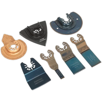 Image of Sealey 7 Piece Oscillating Multi Tool All Purpose Blade Set
