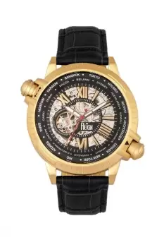 Image of Thanos Automatic Leather-Band Watch