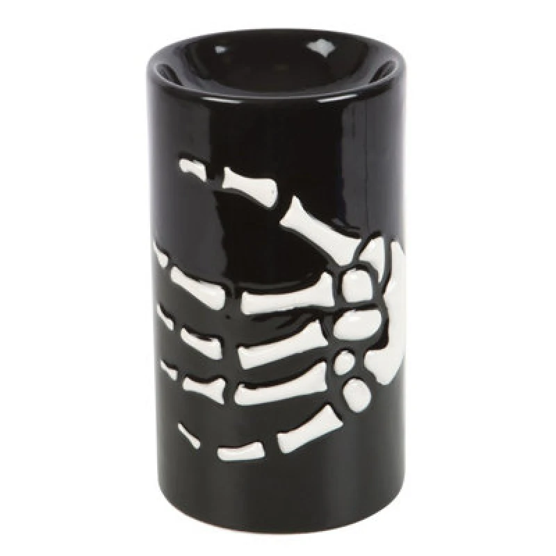 Image of Something Different Something Different Skeleton Hand Oil Burner in Black One Size Unisex 5063574149938
