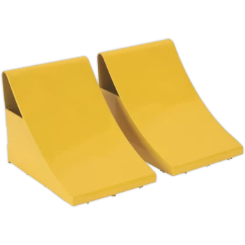Image of Sealey Heavy Duty Steel Wheel Chocks 4kg Pack of 2