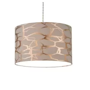 Image of Village At Home Keira Pendant Shade Grey Rose Gold