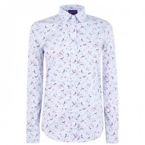Image of Gant Floral Stretch Shirt - 468 Capri Blue