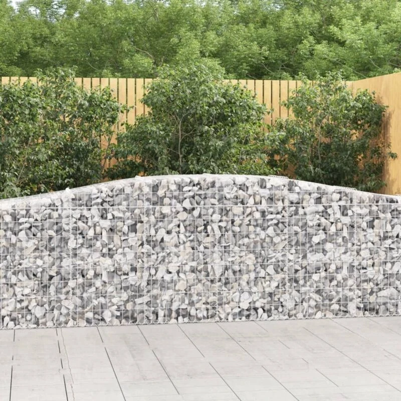 Image of VIDAXL Vidaxl - Arched Gabion Baskets 6 pcs 400x50x80/100cm Galvanised Iron 8720845565305