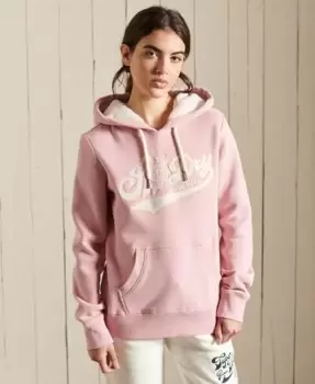 Image of Superdry Womens Pride In Craft Borg Hoodie Pink / Soft Pink - Size: 12