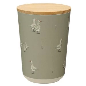 Image of Willow Farm Bamboo Composite Medium Round Storage Jar