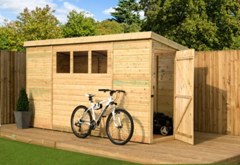 Image of Empire Sheds Empire 2500 Pent 9X4 Pressure Treated Tongue And Groove Wooden Garden Sheddoor Right Side Panel (9' X 4' / 9ft X 4ft) (9X4)