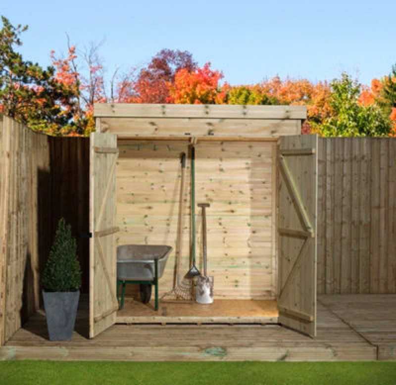 Image of Empire Sheds Empire 4000 Pent 6X6 Pressure Treated Tongue And Groove Wooden Garden Shed Double Door (6' X 6' / 6ft X 6ft) (6X6)