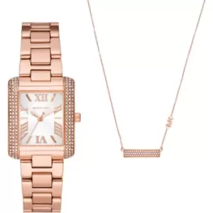 Image of Ladies Michael Kors Emery Watch Set