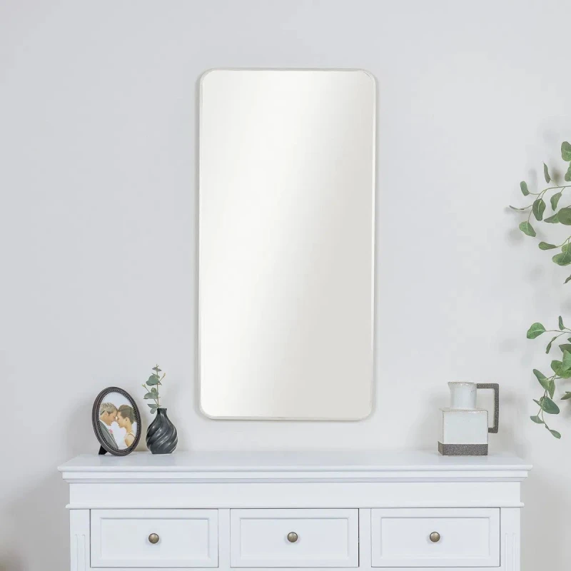 Image of Melody Maison Gold Curved Framed Wall Mirror 100cm X 50cm Gold