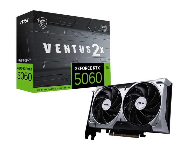 Image of MSI GeForce RTX 5060 8G VENTUS 2X OC 8GB GDDR7 Graphics Card