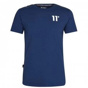 Image of 11 Degrees Optum Taped T Shirt - Navy/White