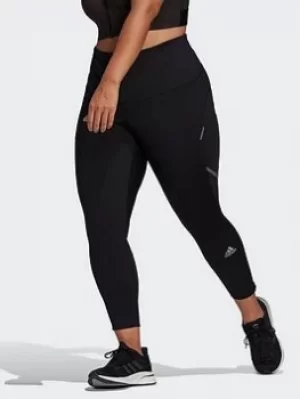 Image of adidas How We Do Long Leggings (plus Size), Black/Silver, Size 2X, Women