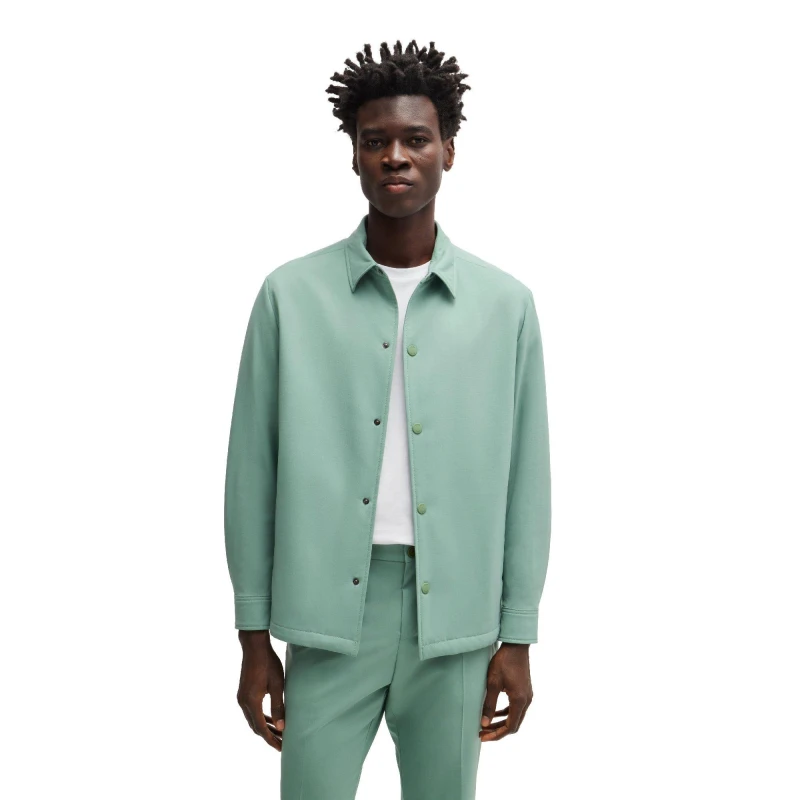 Image of Boss Mens Carper Coach P Formal Open Green male 36 (46)