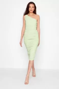 Image of Tall One Shoulder Ruched Dress