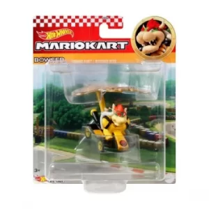 Image of Hot Wheels Mario Kart Bowser Standard Kart & Bowser Kite Figure