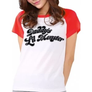 Image of Suicide Squad - Daddys Little Monster Womens XX-Large T-Shirt - White