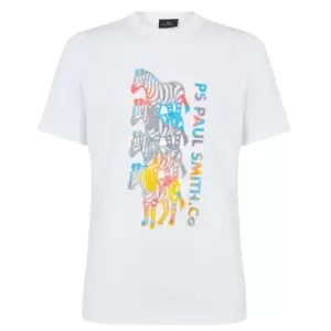 Image of Paul Smith 4 Zebras T-Shirt - White