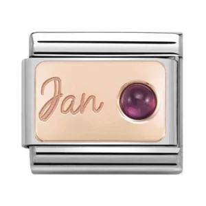Image of Nomination CLASSIC Rose Gold January Garnet Charm 430508/01