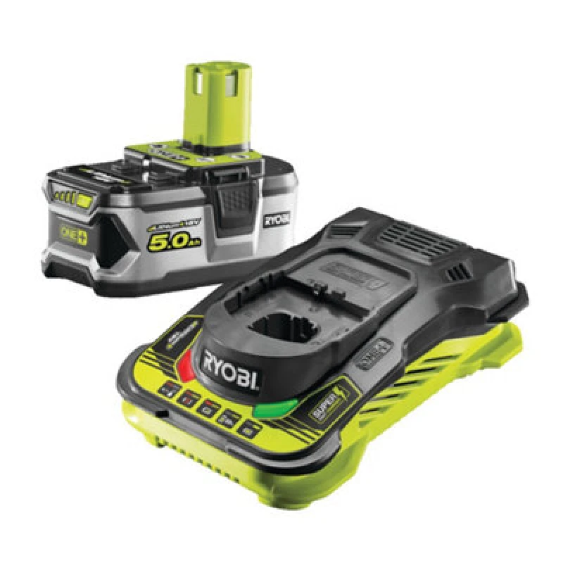 Image of Ryobi One+ 5.0A Fast Lithium Charger & 5Ah Battery 18V (Rc18150-150)