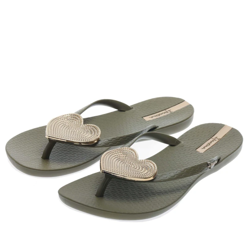 Image of Ipanema Maxi Heart Sandals - Green Green 3