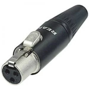 Image of XLR connector Socket straight Number of pins 3 Black Rean AV RT3FC B