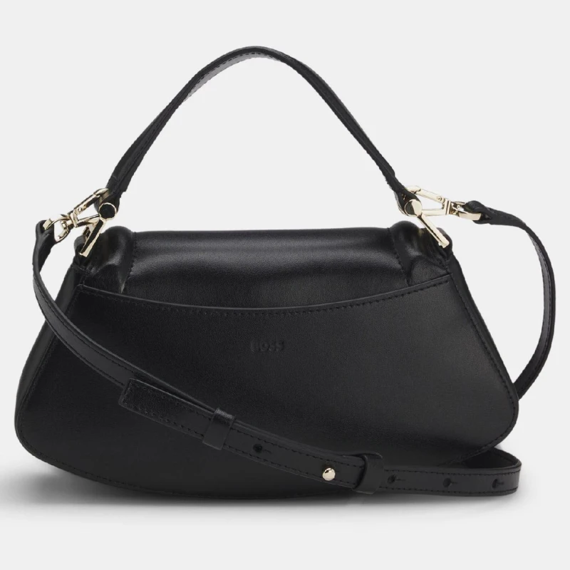 Image of Boss Ariell Leather Shoulder Bag Black female One Size