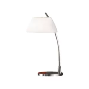Image of Kolarz MALMO - Lifestyle Glass Tapered Shade Table Light Brushed Nickel, 1x E27