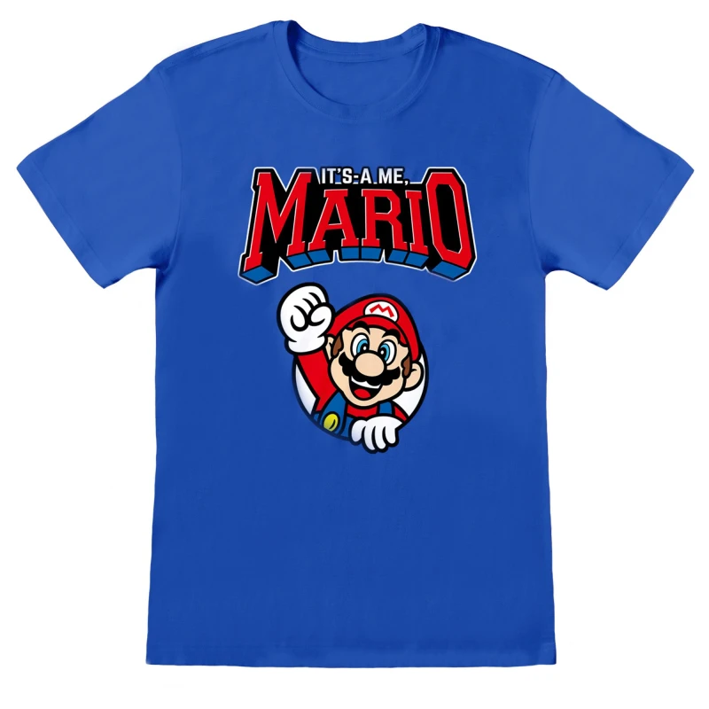Image of Super Mario Mario T-Shirt Blue male