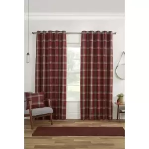 Image of Sundour Carnoustie Curtains, 168 x 183cm, Red