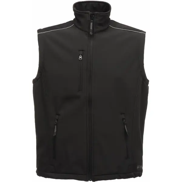 Image of Regatta Mens Sandstorm Softshell Bodywarmer Gilet TRA813 Black TRA813BL-826-S