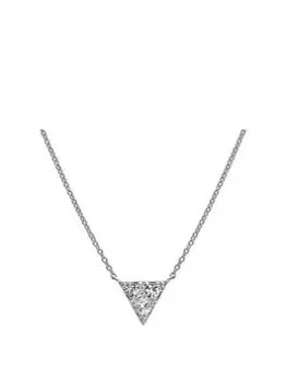 Image of Hot Diamonds Stellar Triangle Necklace, Silver, Women