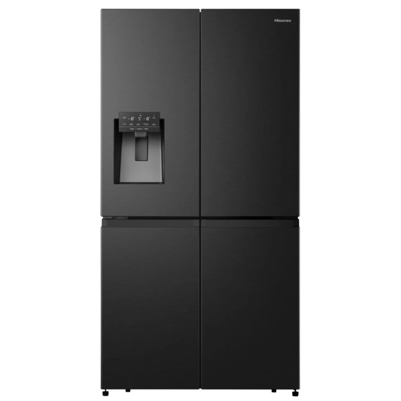 Image of Hisense PureFlat RQ760N4SBFE Non-Plumbed Total No Frost American Fridge Freezer - Black Stainless Steel - E Rated