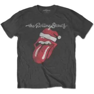 Image of The Rolling Stones - Santa Lick Unisex XX-Large T-Shirt - Grey