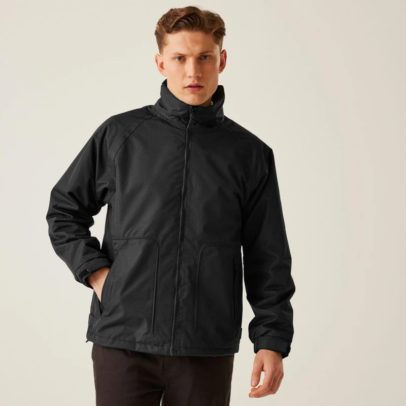 Image of Regatta Mens Hudson Warm Fleece Lined Professional Waterproof Jacket M - Chest 39-40' (99-101.5cm) BLACK TRA301-800-M