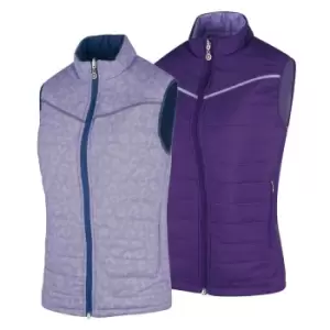 Image of ISLAND GREEN LADIES REVERSIBLE PADDED GILET PLUM Small