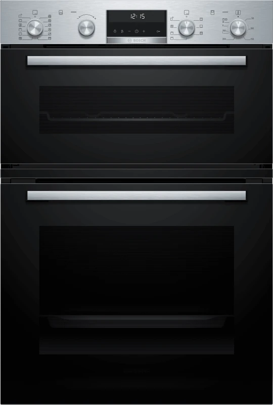 Image of Bosch Series 6 MBA578BS7B Built In Electric Double Oven with Pyrolytic Cleaning - Stainless Steel - A Rated