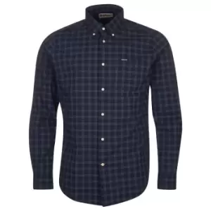 Image of Barbour Mens Lomond Tailored Shirt Midnight Tartan Small