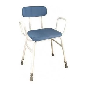 Image of Aidapt Astral Perching Stool with Plain Arms and Padded Back