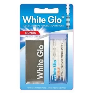 Image of White Glo Flexible Dental Flosser Toothpicks 50Pcs
