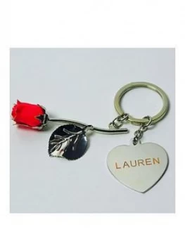 Image of Personalised Rose Keyring