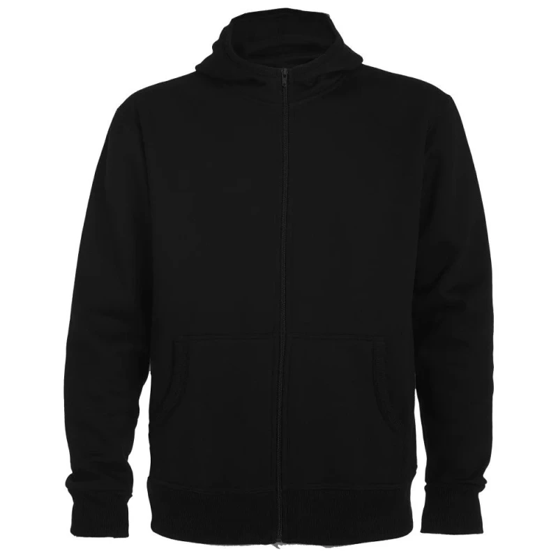 Image of ROLY ROLY Men Mont Blanc Full Zip Hoodie in Black Size: Small Black S Male 5063470582846