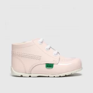 Image of Kickers Pale Pink Hi B Zip Shoes Baby