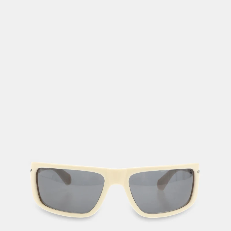 Image of Off White Bologna Sun Square Sunglasses White Dark Grey unisex One Size